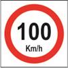 تابلوی "حداکثر سرعت 100 کیلومتر در ساعت" قطر 45 کارتن پلاست 